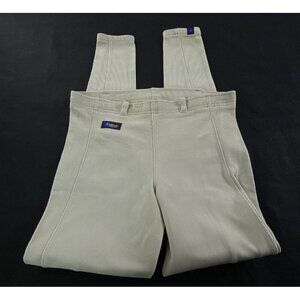 IRIDEON Women Riding Pants Sz MT Beige Textured Equestrian Leg Patches 80-29